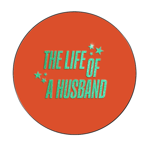 Showgirl orange the life of a husband partner typography - Circle Sticker by The Girl Next Draw