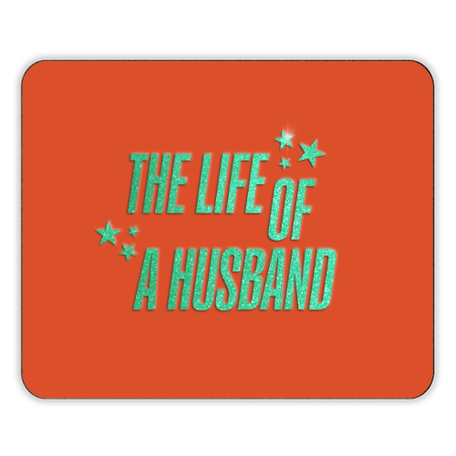Showgirl orange the life of a husband partner typography - designer placemat by The Girl Next Draw