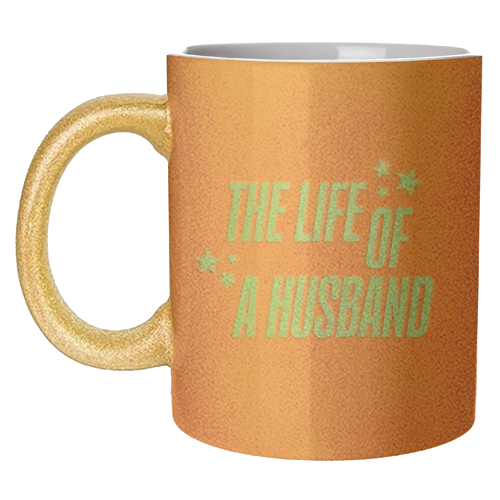 Showgirl orange the life of a husband partner typography - unique mug by The Girl Next Draw