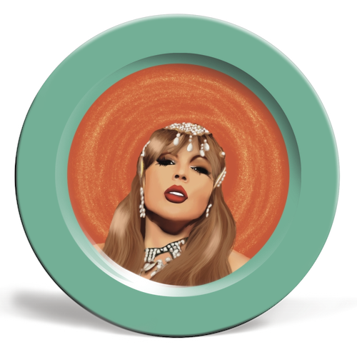 Showgirl Taylor - ceramic dinner plate by Giddy Kipper