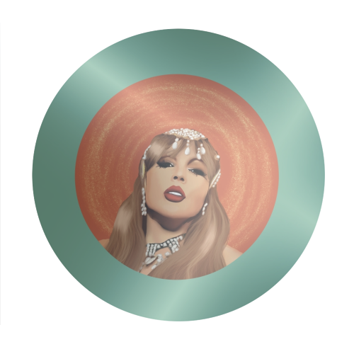Showgirl Taylor - Circle Sticker by Giddy Kipper