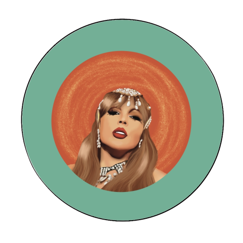 Showgirl Taylor - Circle Sticker by Giddy Kipper