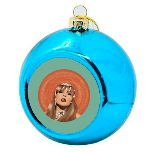 Showgirl Taylor - colourful christmas bauble by Giddy Kipper