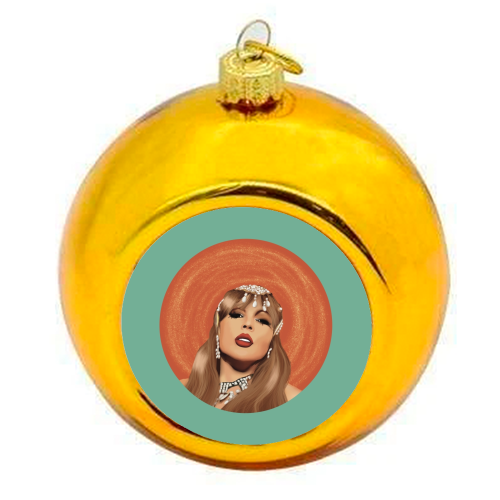 Showgirl Taylor - colourful christmas bauble by Giddy Kipper