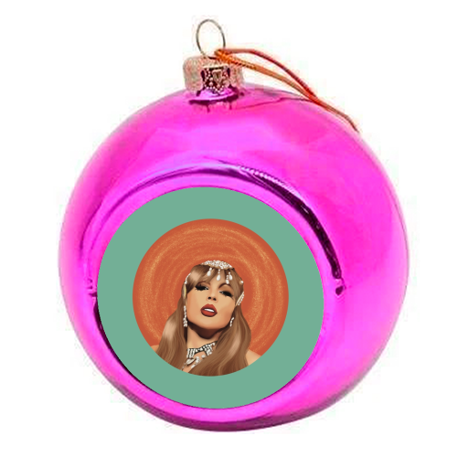 Showgirl Taylor - colourful christmas bauble by Giddy Kipper