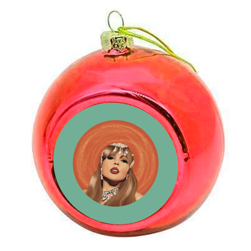 Showgirl Taylor - colourful christmas bauble by Giddy Kipper