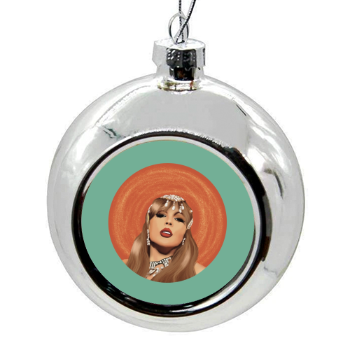 Showgirl Taylor - colourful christmas bauble by Giddy Kipper