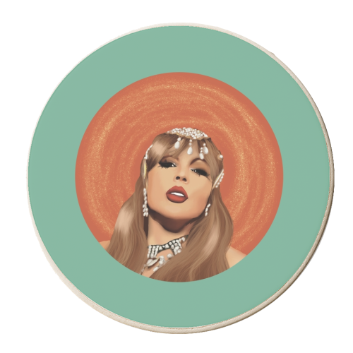 Showgirl Taylor - personalised beer coaster by Giddy Kipper