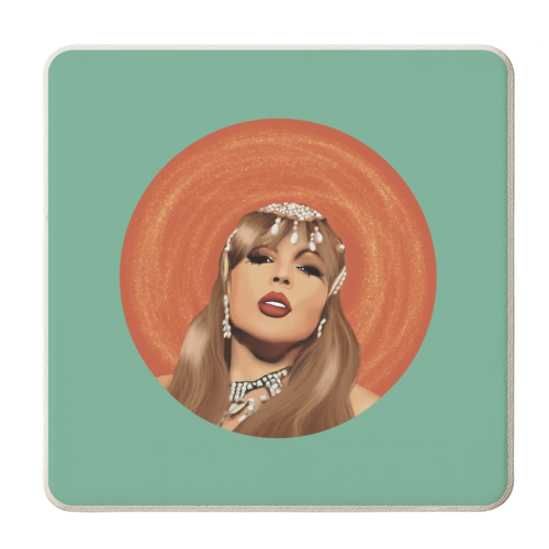 Showgirl Taylor - personalised beer coaster by Giddy Kipper