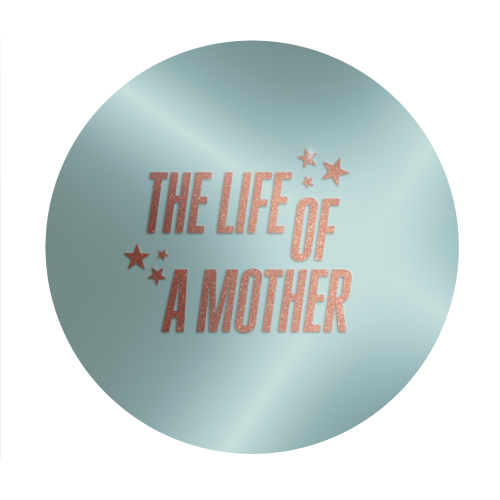 Showgirl teal the life of a mother typography - Circle Sticker by The Girl Next Draw