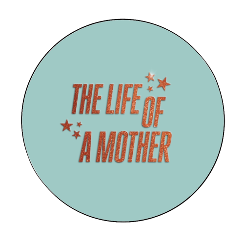Showgirl teal the life of a mother typography - Circle Sticker by The Girl Next Draw
