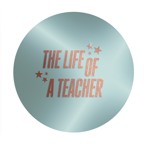 Showgirl teal the life of a teacher typography school student - Circle Sticker by The Girl Next Draw