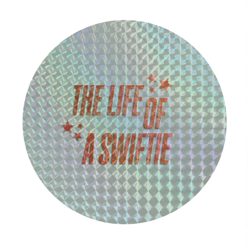 Showgirl The Life Of A Swiftie typography print - Circle Sticker by The Girl Next Draw