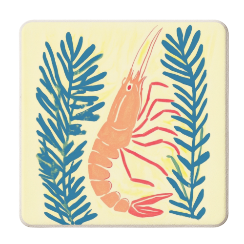 Shrimp - personalised beer coaster by DejaReve
