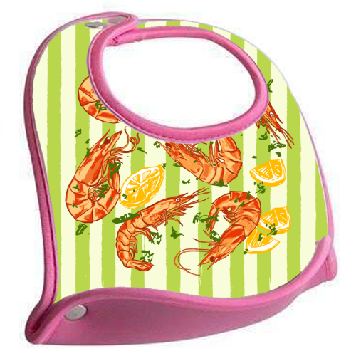 Shrimp with Lemons and Herbs - feeding bib by EZbie