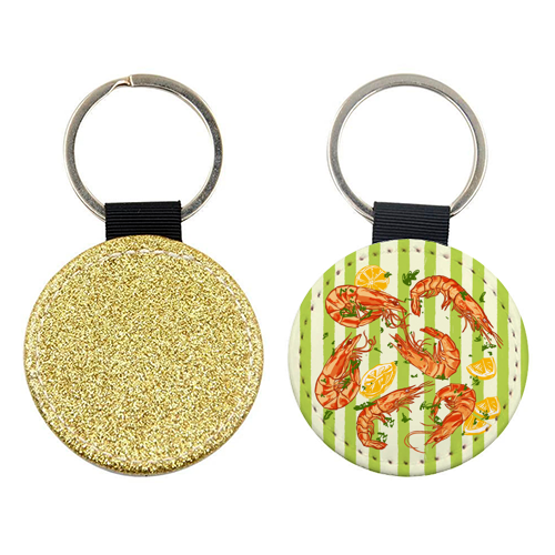 Shrimp with Lemons and Herbs - keyring by EZbie