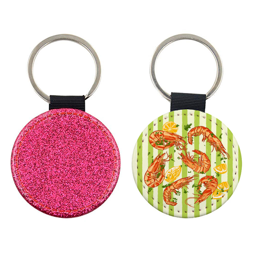 Shrimp with Lemons and Herbs - keyring by EZbie