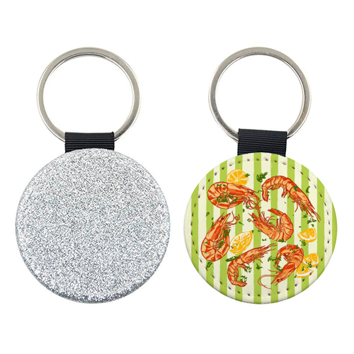 Shrimp with Lemons and Herbs - keyring by EZbie