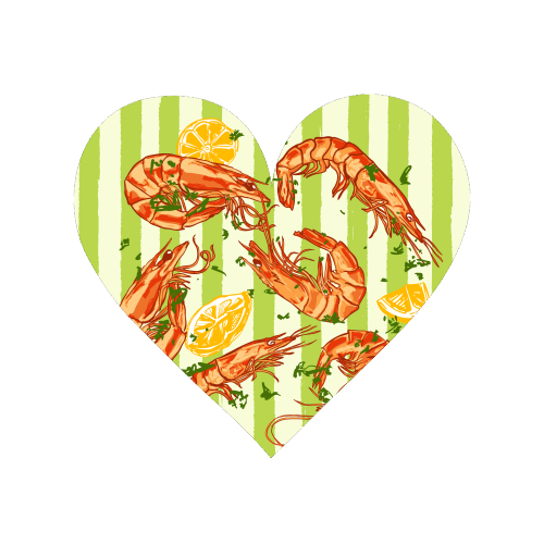 Shrimp with Lemons and Herbs - Magnet by EZbie