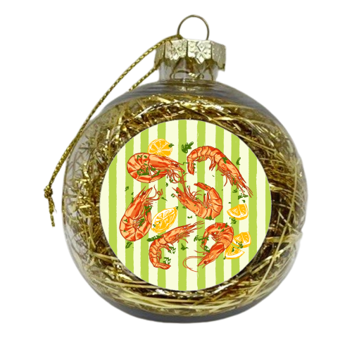 Shrimp with Lemons and Herbs - xmas bauble by EZbie