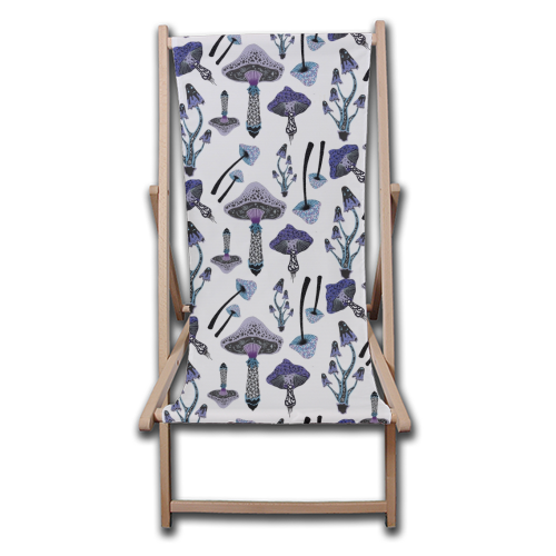 Shrooms - canvas deck chair by grace williams