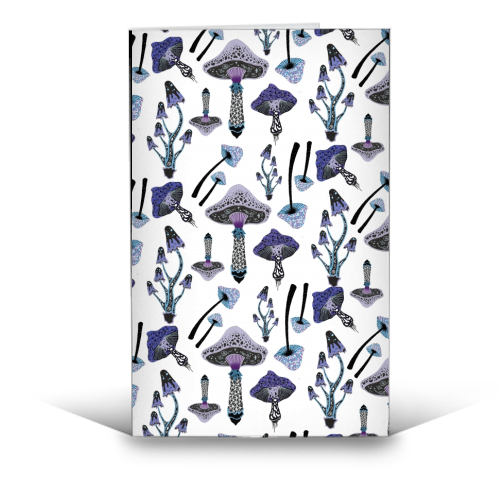Shrooms - funny greeting card by grace williams