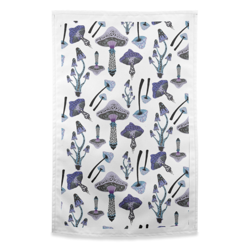 Shrooms - funny tea towel by grace williams