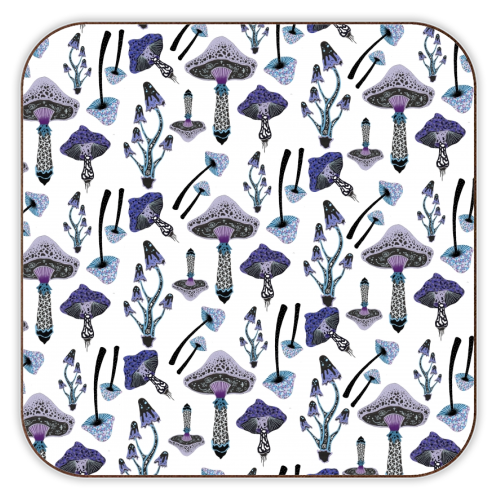 Shrooms - personalised beer coaster by grace williams