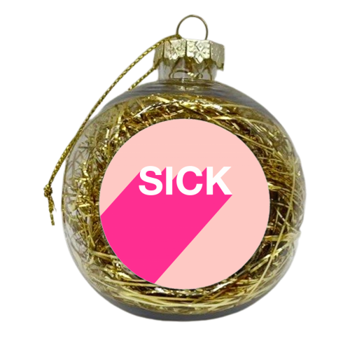 Sick Typographic Design - xmas bauble by Adam Regester