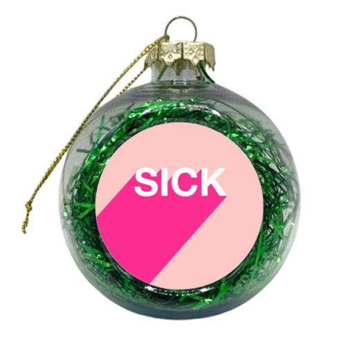 Sick Typographic Design - xmas bauble by Adam Regester