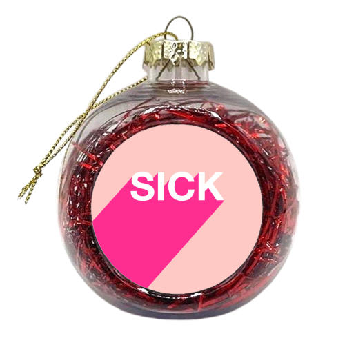 Sick Typographic Design - xmas bauble by Adam Regester