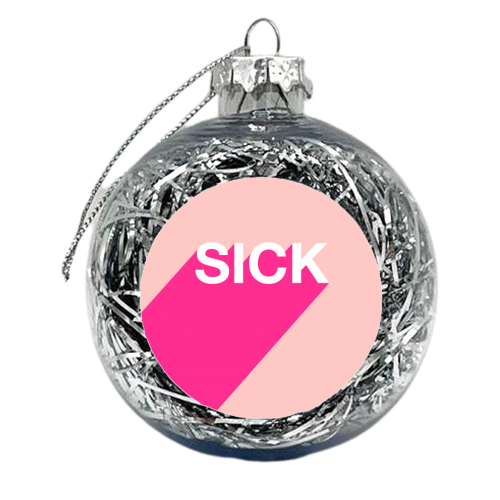 Sick Typographic Design - xmas bauble by Adam Regester