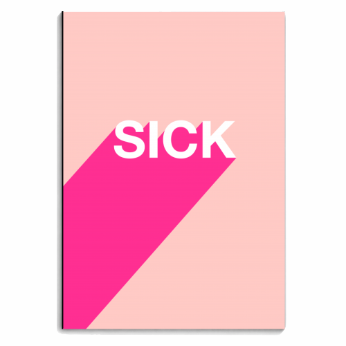 Sick Typographic Design - personalised A4, A5, A6 notebook by Adam Regester