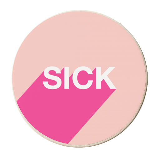 Sick Typographic Design - personalised beer coaster by Adam Regester