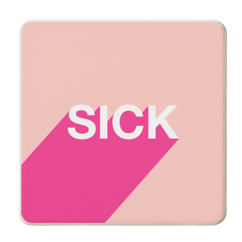 Sick Typographic Design - personalised beer coaster by Adam Regester