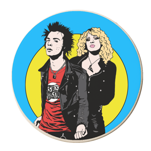 Sid & Nancy - personalised beer coaster by Bite Your Granny