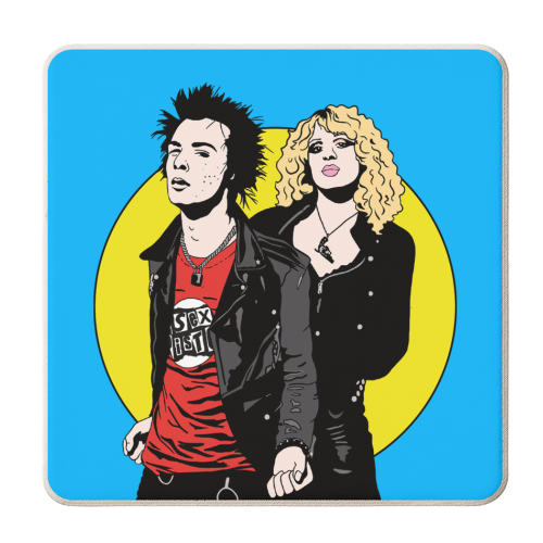 Sid & Nancy - personalised beer coaster by Bite Your Granny