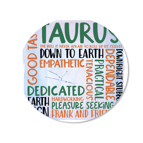 Signs Of The Zodiac - Taurus - Magnet by All About Words Designs