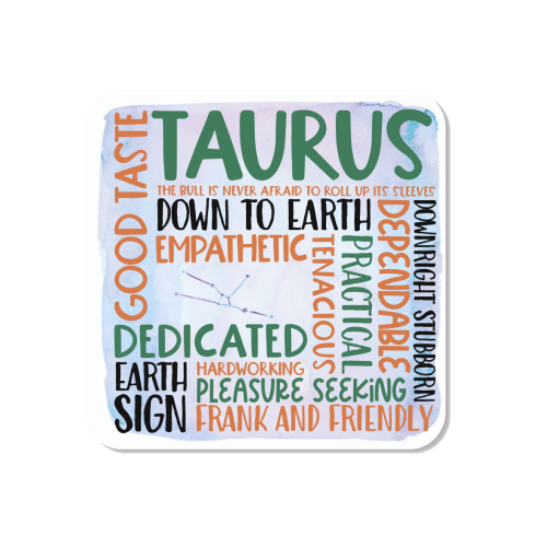 Signs Of The Zodiac - Taurus - Magnet by All About Words Designs