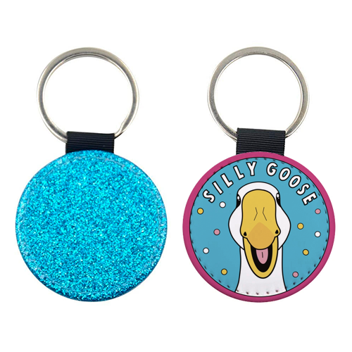 Silly Goose Illustration - keyring by Drawings by Firefly