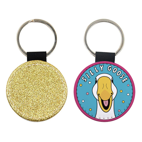 Silly Goose Illustration - keyring by Drawings by Firefly