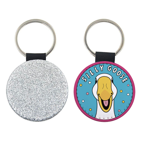Silly Goose Illustration - keyring by Drawings by Firefly