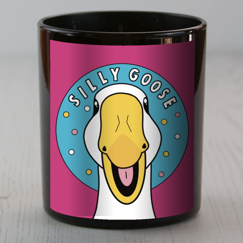 Silly Goose Illustration - scented candle by Drawings by Firefly