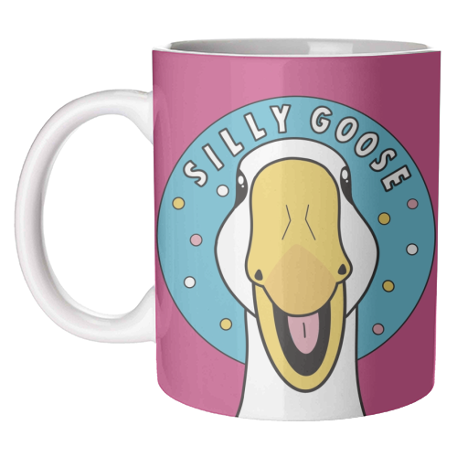 Silly Goose Illustration - unique mug by Drawings by Firefly