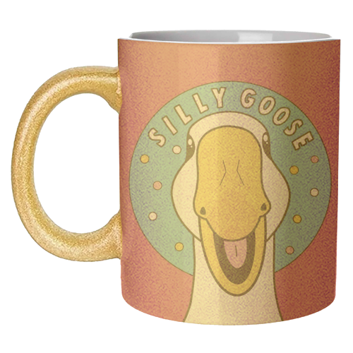 Silly Goose Illustration - unique mug by Drawings by Firefly