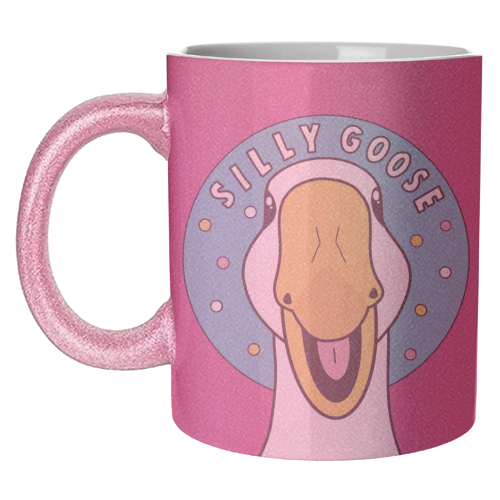 Silly Goose Illustration - unique mug by Drawings by Firefly
