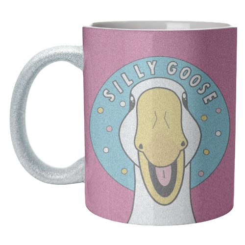 Silly Goose Illustration - unique mug by Drawings by Firefly