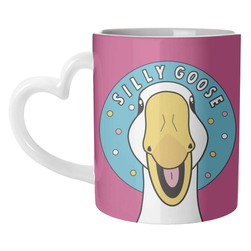 Silly Goose Illustration - unique mug by Drawings by Firefly