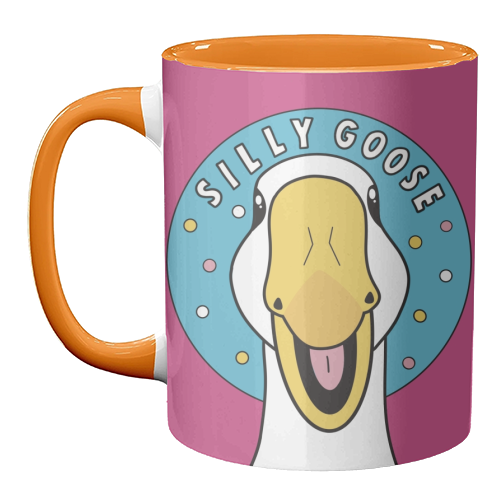Silly Goose Illustration - unique mug by Drawings by Firefly