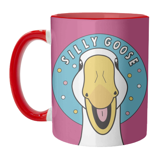 Silly Goose Illustration - unique mug by Drawings by Firefly